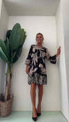 DAFNE - 21555P26 - ABITO CREPE CON CINTURA E BALZA