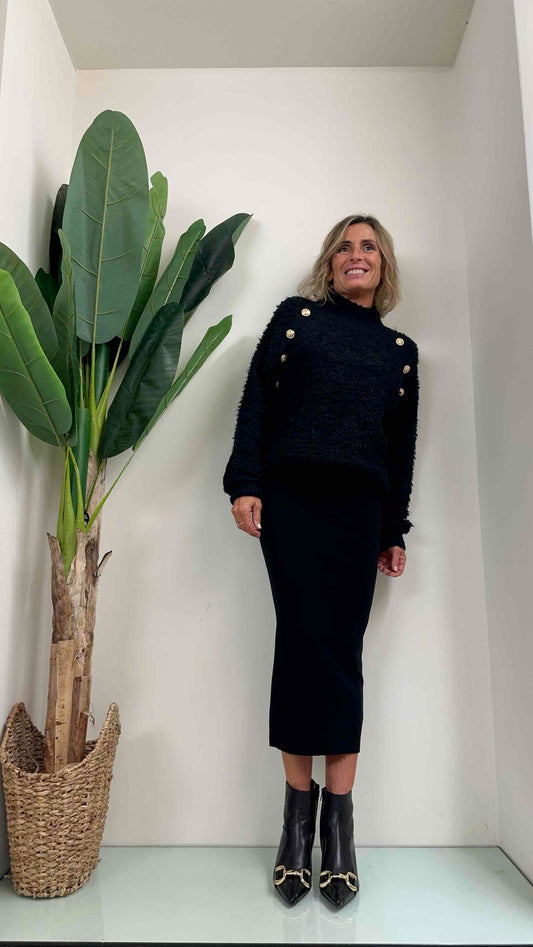 DAFNE - ZS5121P16 - GONNA MAGLIA LONGUETTE VISCOSA COSTINE