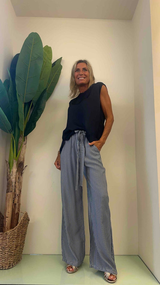 DAFNE - A12333FCFP29 - PANTALONE MILLERIGHE VISCOSA