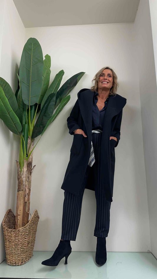 GIORGIA & JHONS - 60312FW23 - CAPPOTTO CON CAPPUCCIO E CINTURA