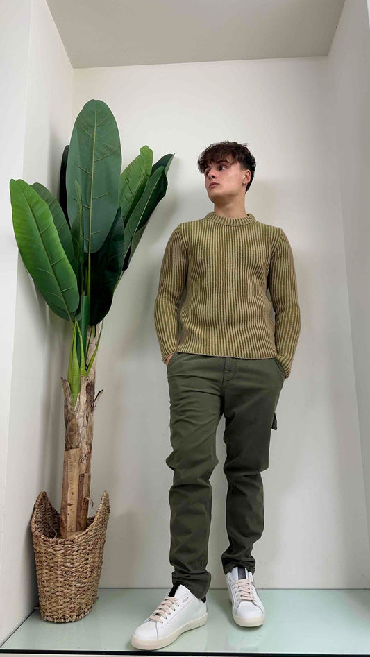 IMPERIAL - P640319308 - PANTALONE COTONE INSERTI DENIM CARPENTER