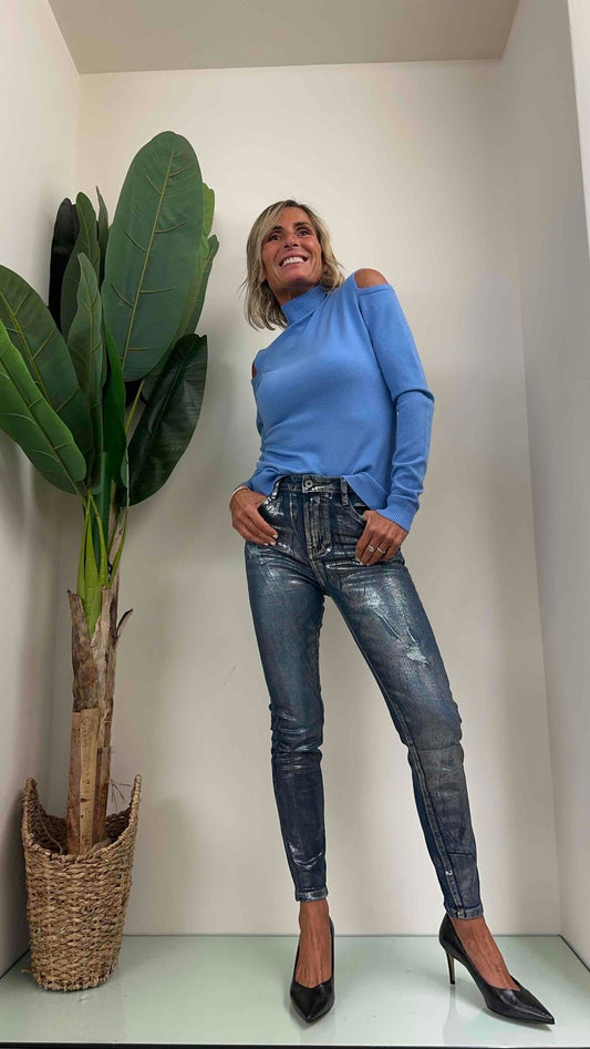 DAFNE - 9053P31 - JEANS SKINNY LAMINATO SPALMATO