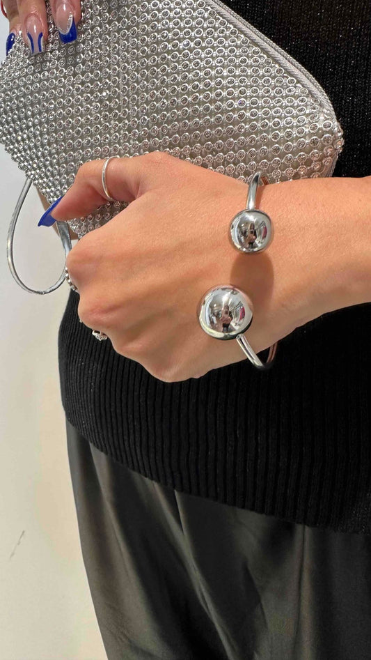 DAFNE - BRABOU - BRACCIALE RIGIDO 2 BOULE. NICKEL FREE