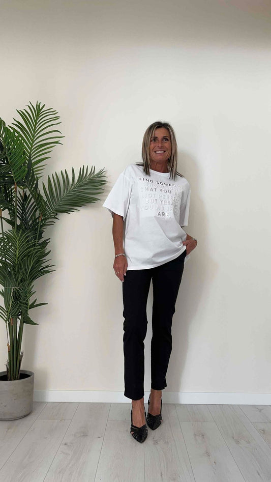 DAFNE - TS104P16 - T-SHIRT OVER STAMPA 3D (RILIEVO)