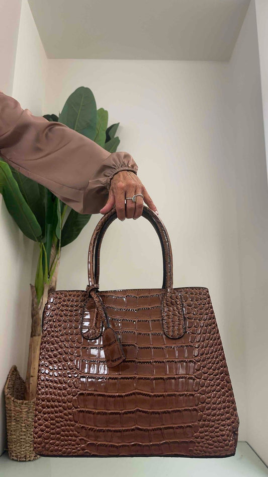 ANTONELLO SERIO - 56466P23 - HAND BAG EFFETTO COCCODRILLO DOPPI MANICI