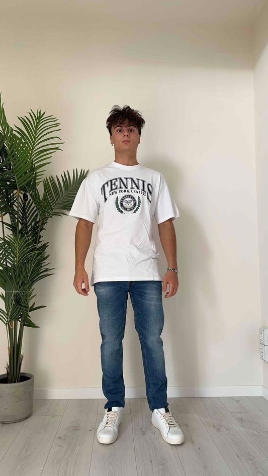 ALCOTT - TS14912UO - T-SHIRT COTONE STAMPA TENNIS