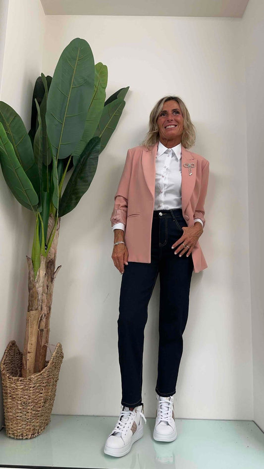 IMPERIAL - J9990011Q - GIACCA REVER COLLO CON SPILLA FIOCCO