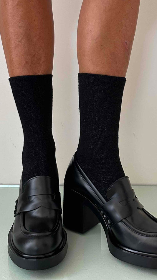 OVYE - FEM0771ABRP62 - MOCASSINO ABRASIVATO BORCHIETTE TACCO 8