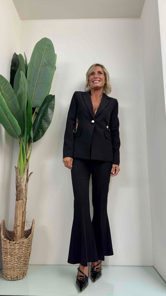 LALTERNATIVASTYLE - 1056P31 - GIACCA CADY CUT OUT LATERALI + CATENA