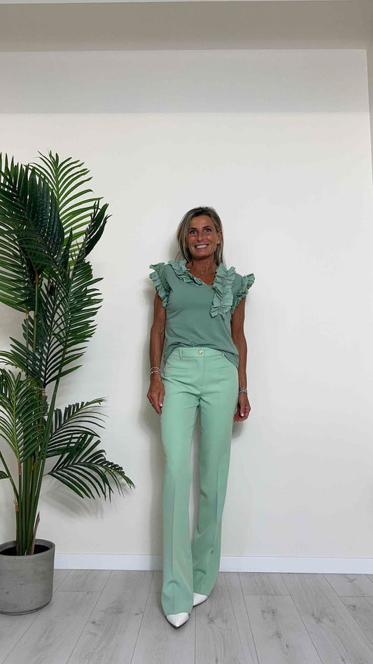 GIORGIA & JHONS - 60120SS24 - PANTALONE TESSUTO TECNICO LEGGERO, ZAMPETTA