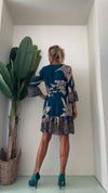 DAFNE - 21555P26 - ABITO CREPE CON CINTURA E BALZA