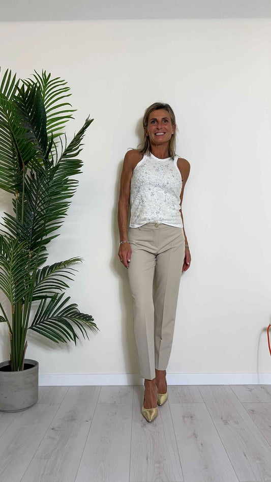 IMPERIAL - RFY6HIE - CANOTTA/TOP COSTINE INSERTO TULLE E PAILLETTES