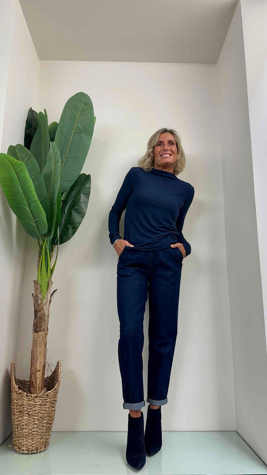 RAGNO - DM48P7 - JEANS CARROT ELASTICO VITA