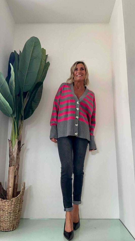 LALTERNATIVASTYLE - 1967P17 - CARDIGAN RIGHE VISCOSA OVER