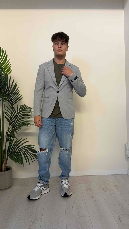 ALCOTT - GI0015UOAY14 - GIACCA POLIVISCOSA 1 BOTTONE TASCHE A FILO