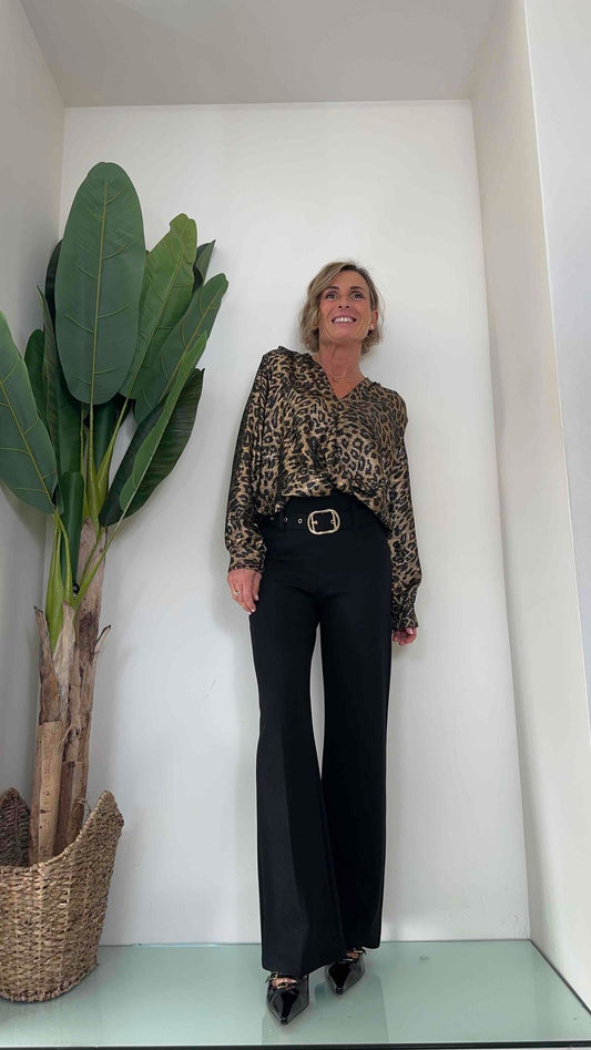 DAFNE - 30093P19 - BLUSA SPALMATA MACULA INCROCIATA