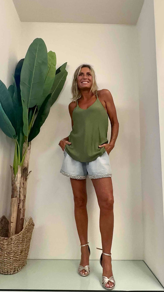 DAFNE - 3729p17 - top scollo americano viscosa
