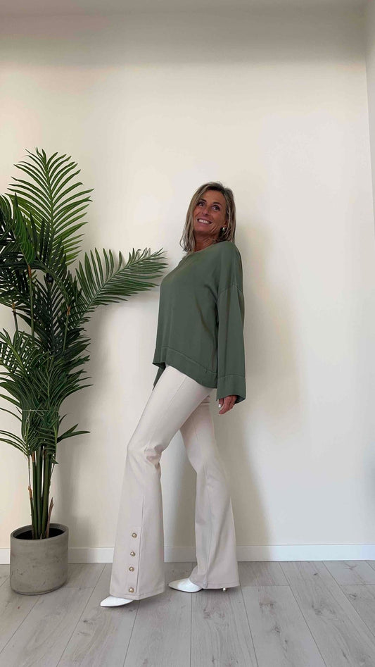 GIORGIA & JHONS - 60004SS24 - BLUSA DOPPIA VISCOSA (100%) GIROCOLLO LUREX CON SPACCHETTI