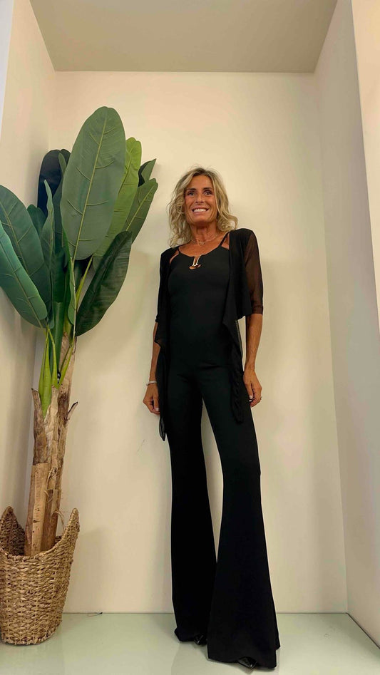 VICOLO - TR0461 - JUMPSUIT CREPE FLARE