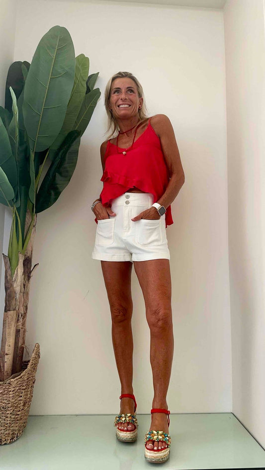 LALTERNATIVASTYLE - 1288P23 - SHORT TASCHINE VITA ALTA BOTT. ACCIAIO