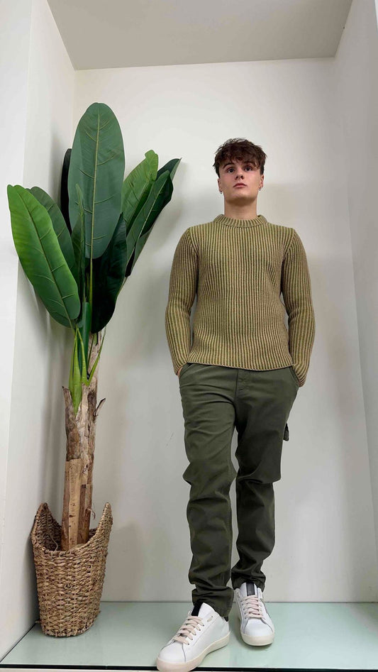 IMPERIAL - P640319308 - PANTALONE COTONE INSERTI DENIM CARPENTER