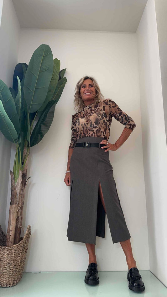 IMPERIAL - TP24GGY - TOP TULLE MACULA GIROCOLLO