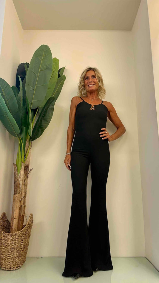 VICOLO - TR0461 - JUMPSUIT CREPE FLARE