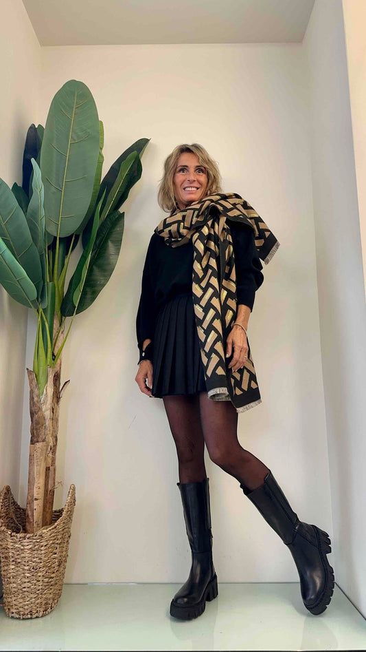 GIORGIA & JHONS - 96065FW23 - SCIARPA FANTASIA RETTANGOLI