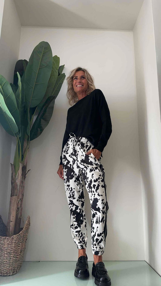 IMPERIAL - PDD8GQE - PANTALONE JOGGER MACCHIE CON BANDA LATERALE