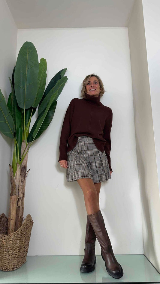 DAFNE - ZS516P21 - PULLOVER VISCOSA DOPPIATA NERVATURA VERTICALE