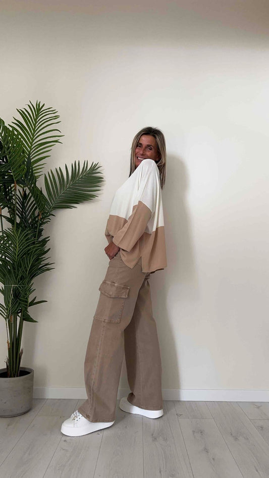 DAFNE - 225038P29 - PANTALONE CARGO TINTO CAPO