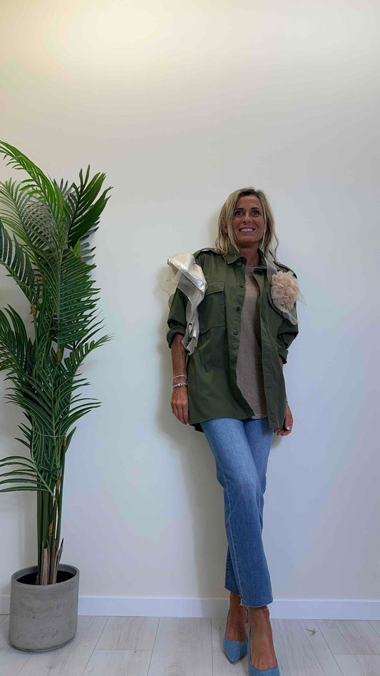 SUSYMIX - 24147 - SHACKET 100%COTONE CON SPILLA, GALE DOPPIATE SPALLA E FUSCIACCA CORDA