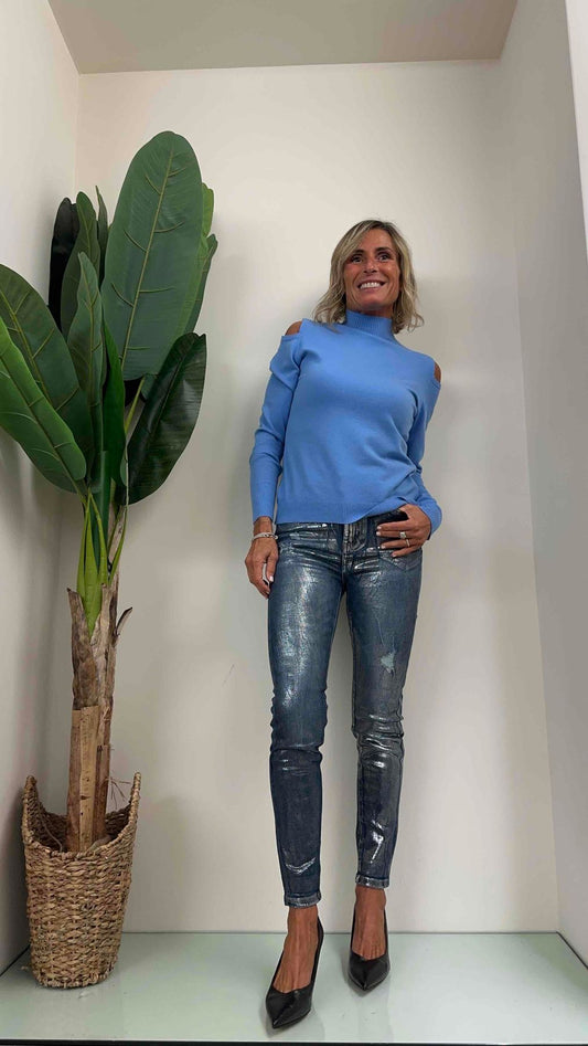 DAFNE - 9053P31 - JEANS SKINNY LAMINATO SPALMATO