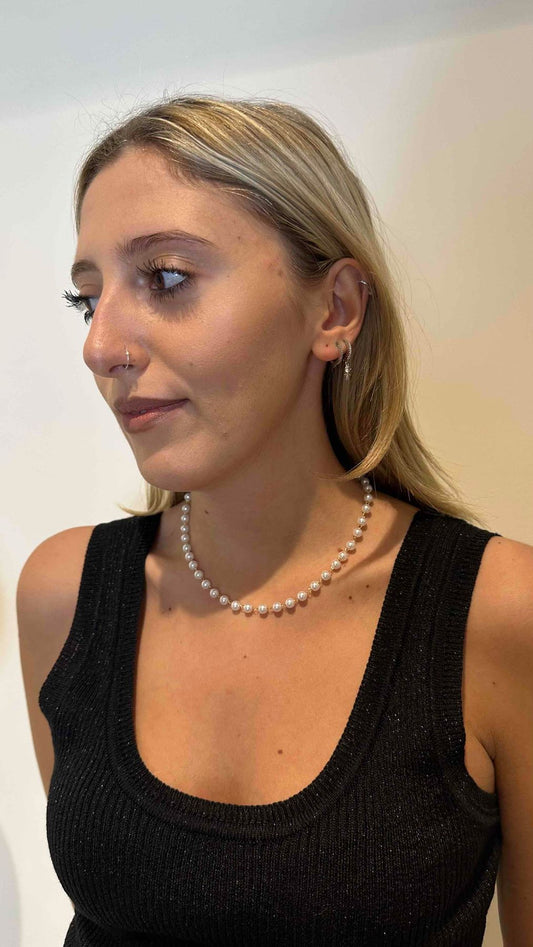 DAFNE - COPERGIRO - COLLANA GIROCOLLO PERLE NICKEL FREE