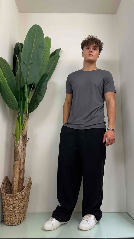 IMPERIAL - PE2VGAP - PANTALONE RELAX IMPUNTURE A VISTA