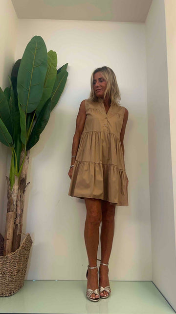 DAFNE - 9153p25 - abito corto cotone con bottoncini