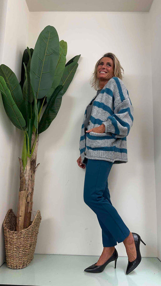 HAVEONE - JIT-K002 - CARDIGAN OVER RIGA 3 BOTTONI