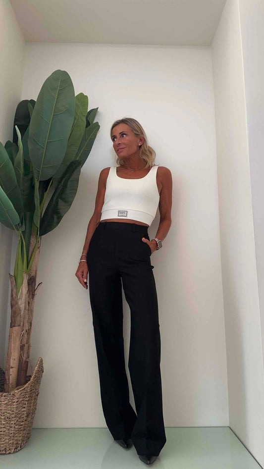 RAGNO - DL20PA - PANTALONE PALAZZO PUNTO MILANO VISCOSA  EL.VITA