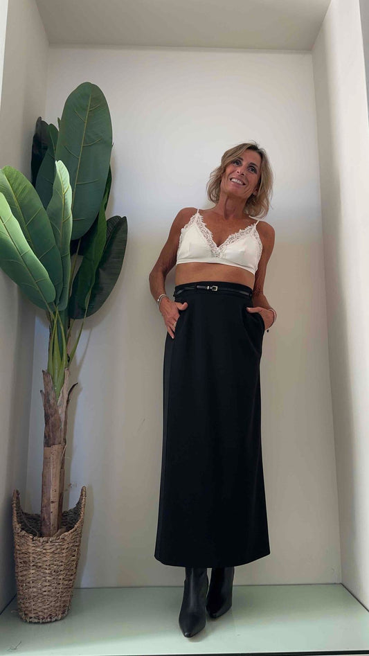 IMPERIAL - RFV9GDG - TOP SATIN LINGERIE CROP