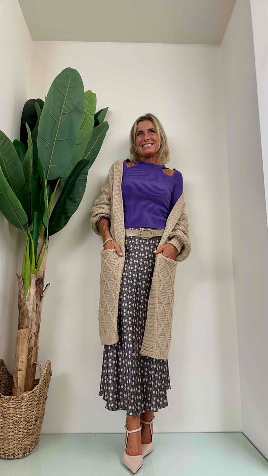 DAFNE - ZM10001 - CARDIGAN/CAPPOTTINO LAVORAZIONE ROMBI