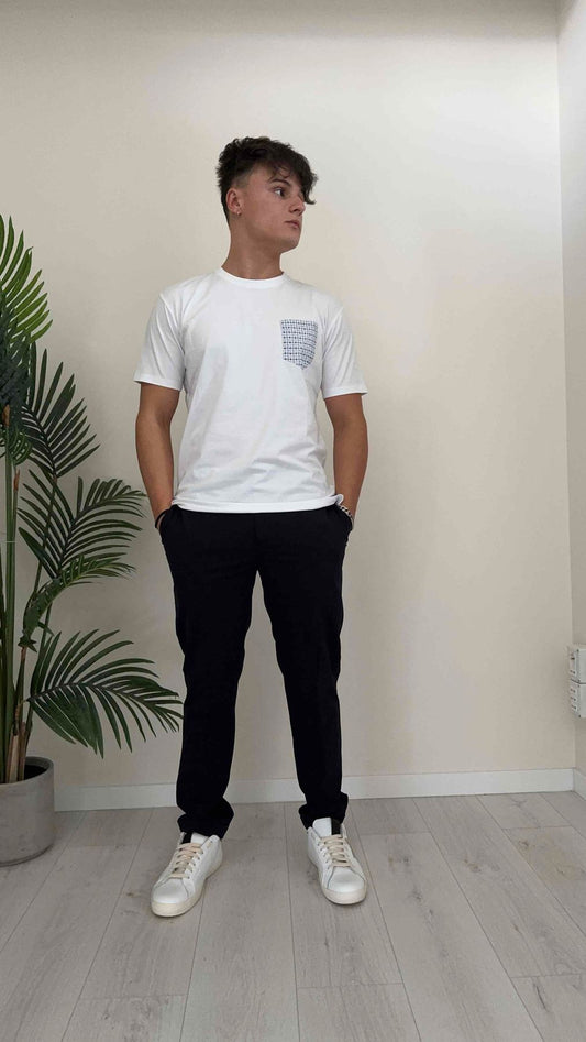 ALCOTT - PA0022UOAY14 - PANTALONE SIGARETTA, TESSUTO TECNICO LEGGERO, VITA SEMIELASTICA CON COULISSE