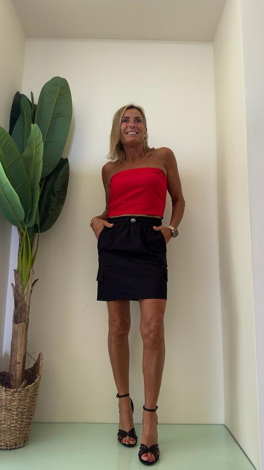 SUSYMIX - 23064 - TOP BUSTIER ELASTICO DIETRO COTONE