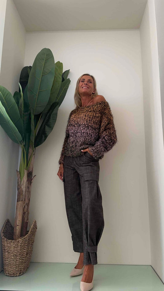 DAFNE - 3281P33 - MAGLIA BOUCLE SFUMATA MULTICOLOR