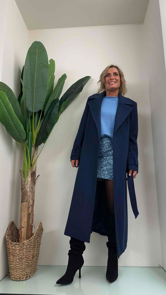 GIORGIA & JHONS - 60313FW23 - CAPPOTTO LUNGO STRUTTURATO CON CINTURA