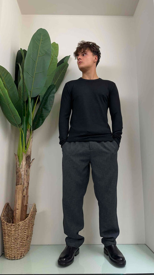 IMPERIAL - M63729G14 - MAGLIA GIROCOLLO 100% LANA MERINOS