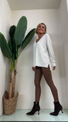 DAFNE - 3697P25 - MAGLIA VISCOSA SCOLLO A V CALATO, DOPPIA PERLA INCASTONATA