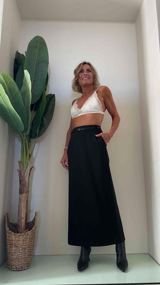 IMPERIAL - RFV9GDG - TOP SATIN LINGERIE CROP