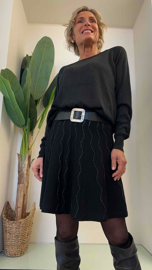 DAFNE - LD2013P8 - CINTURA ELASTICIZZATA 75 CM,FIBBIA BASTONCINI STRASS