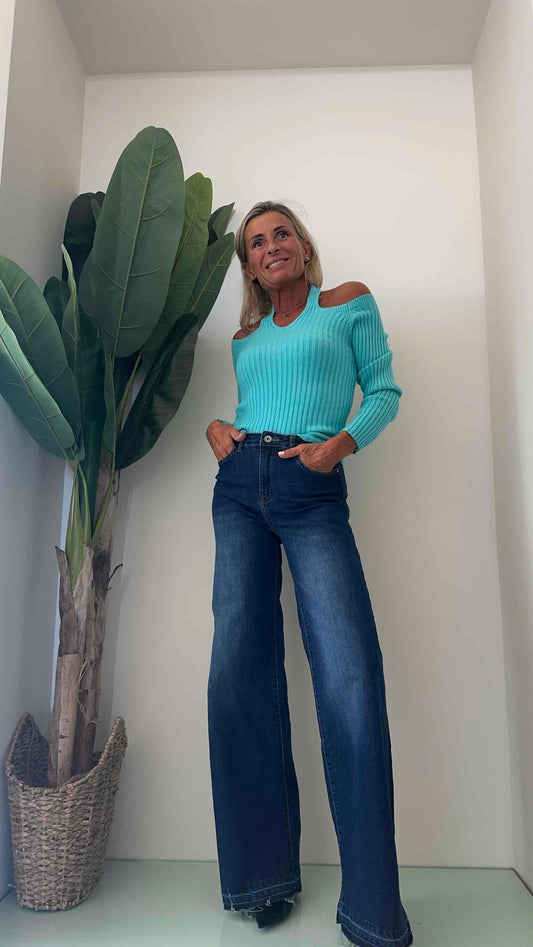 F3 - Z3161325 - JEANS ZAMPA ELASTICIZZATO ORLO VIVO