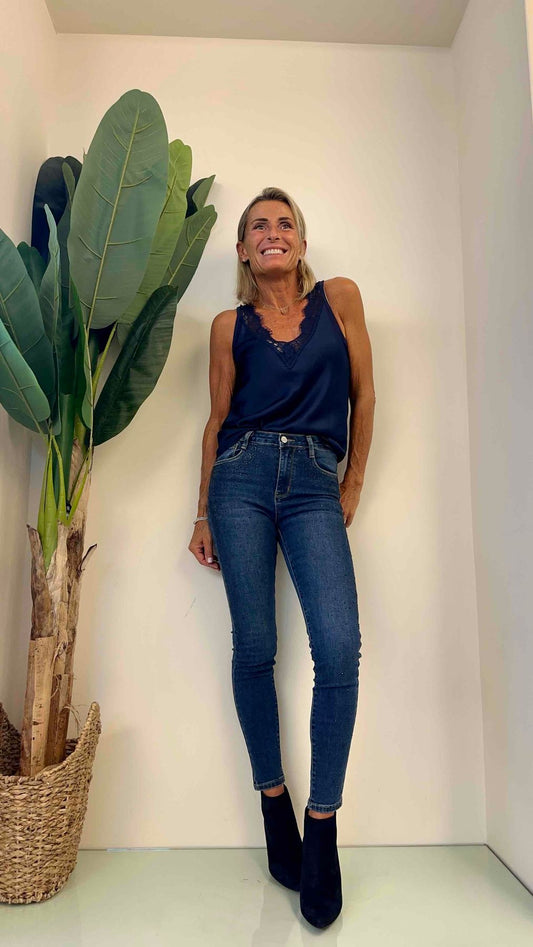 GIORGIA & JHONS - 60151FW23 - JEANS SKINNY STRASS